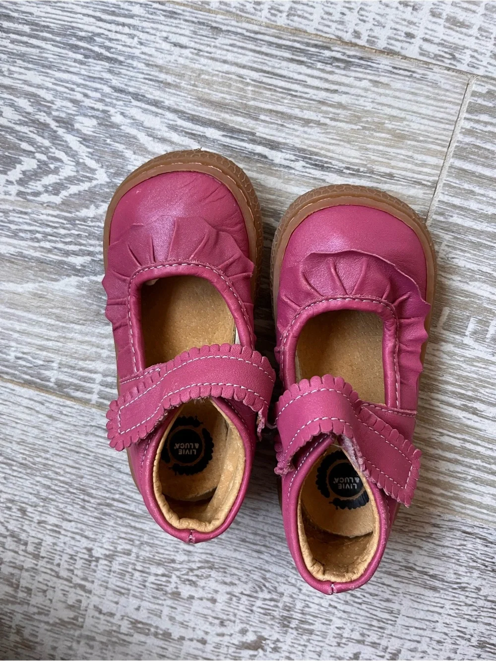 Livie & Luca Size 8 Girls Toddler Mary Jane Shoes in Pink Velcro